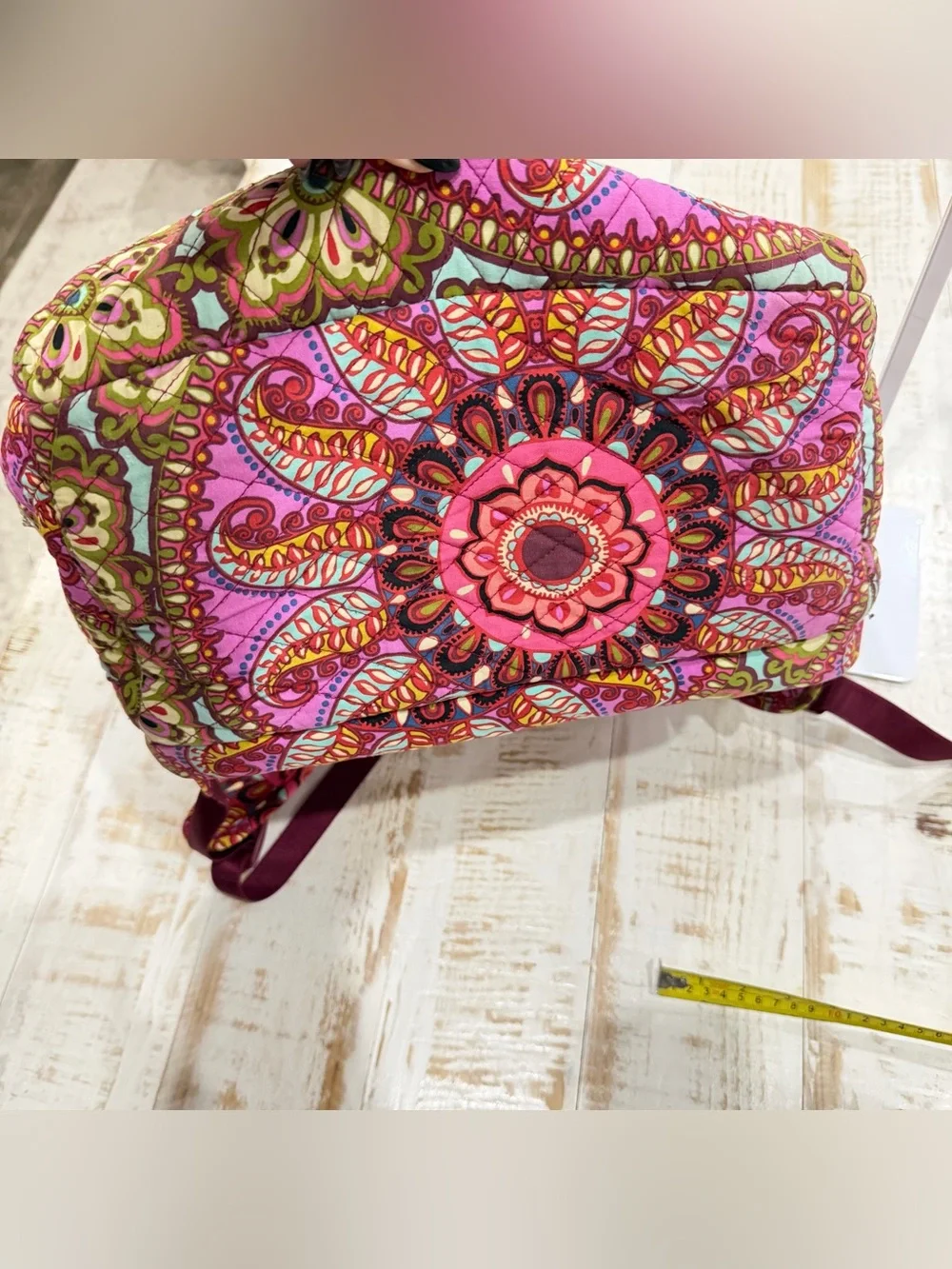 VERA BRADLEY Essential Large Backpack in Resort Medallion Retired Bohemian Pink